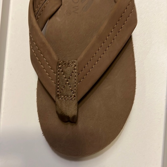 Rainbow wide strap flip flops dark brown - Picture 2 of 6